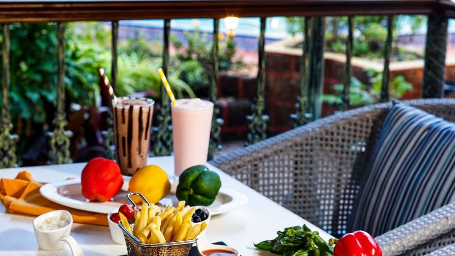 an assortment of dishes at chutney - restaurant near arossim beach in goa
