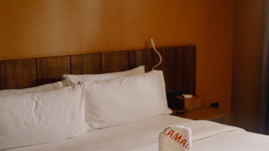 Cozy double bed accommodation at Lamari Siargao