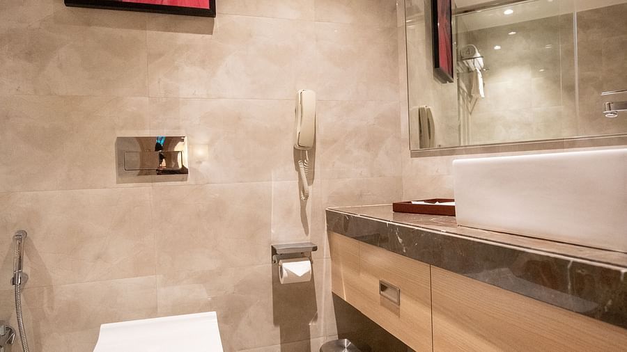 bathroom of one of the rooms in Lonavala at The Orchid Lonavala