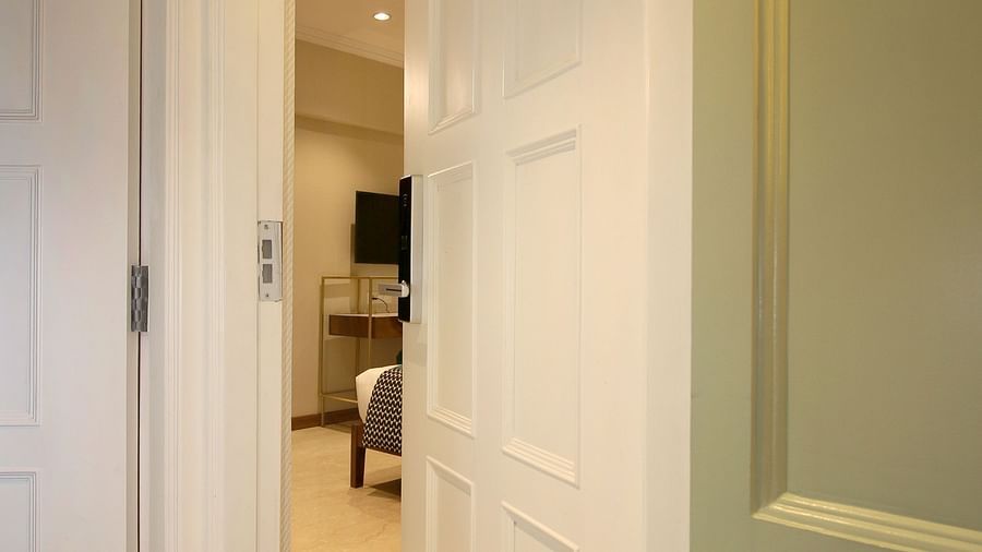 the door of the rooms at theory9 bandra