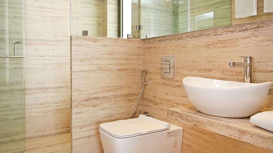 room with attached bathroom at theory9 khar service apartments