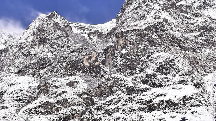 a view of snow-capped from Ecotel Sonam Lachung
