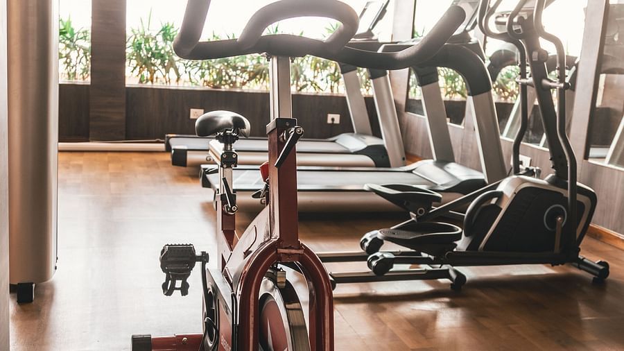 a cycle placed in a gym - Hotel Park Elanza, Chennai