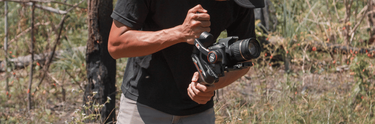 a person shooting a video of something on the ground.