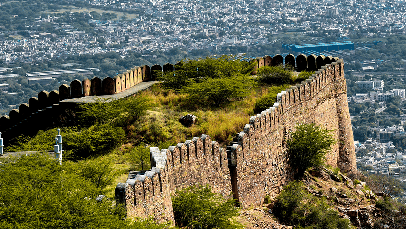 Taragarh fort view point overlooking the city