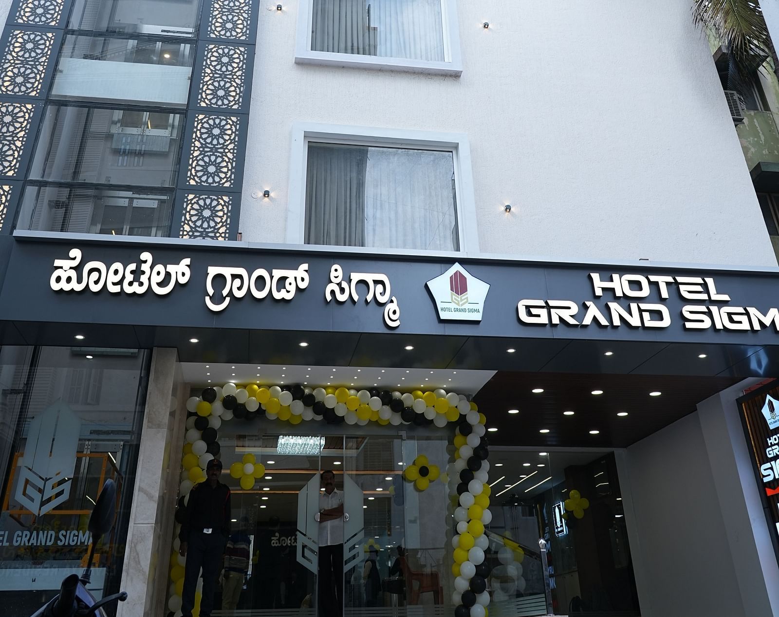 full view image of the exterior of the hotel taken from a lower angle - Hotel Grand Sigma
