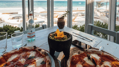 Pizza by the beach