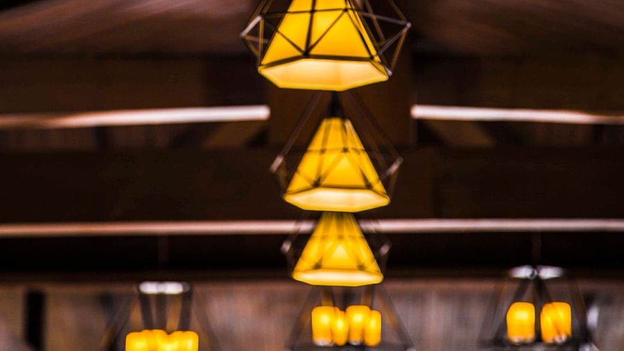 Roof lamps with yellow shades - Rhythm Lonavala