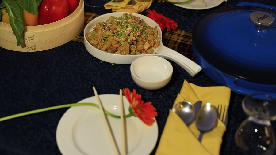 a poolside table laid out for a meal - Polo Cherrapunjee Resort