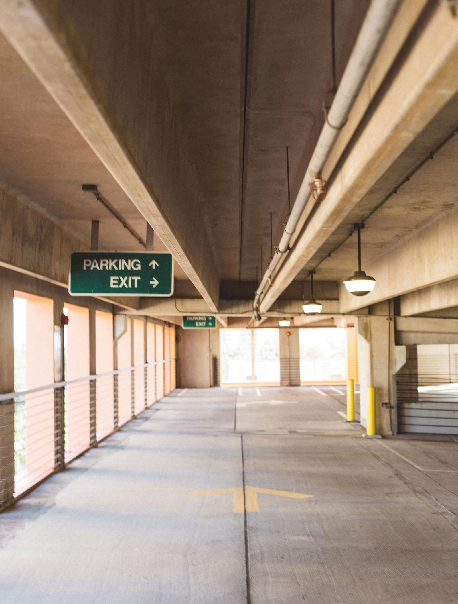 Shot of an expansive parking space.