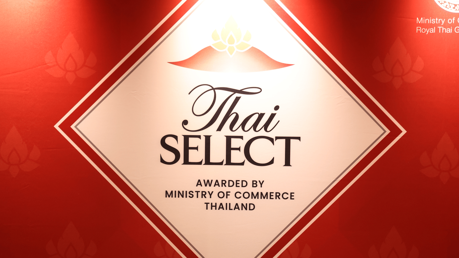Thai SELECT Seal of Approval recognising authentic Thai cuisine.