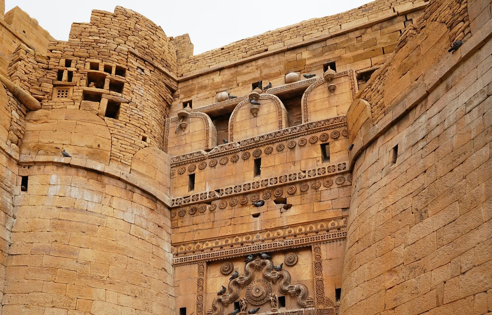 An entrance to a stone-walled fort.