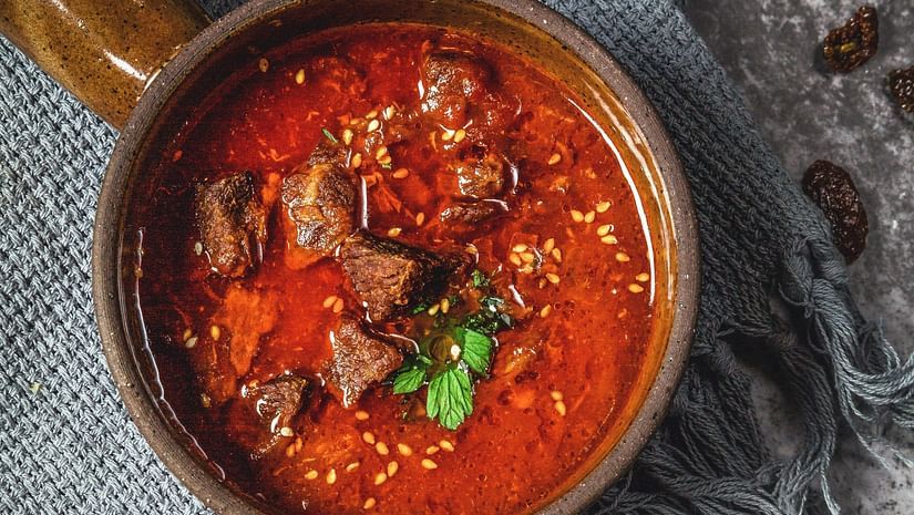 a bowl of pork curry