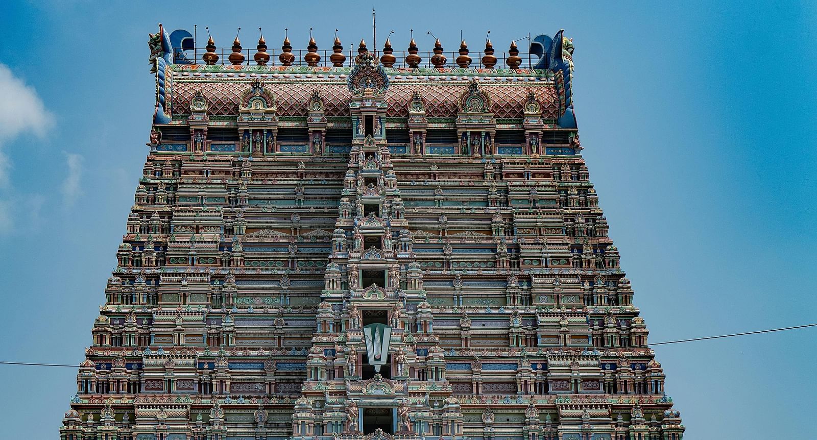 An image of a temple with a clear sky