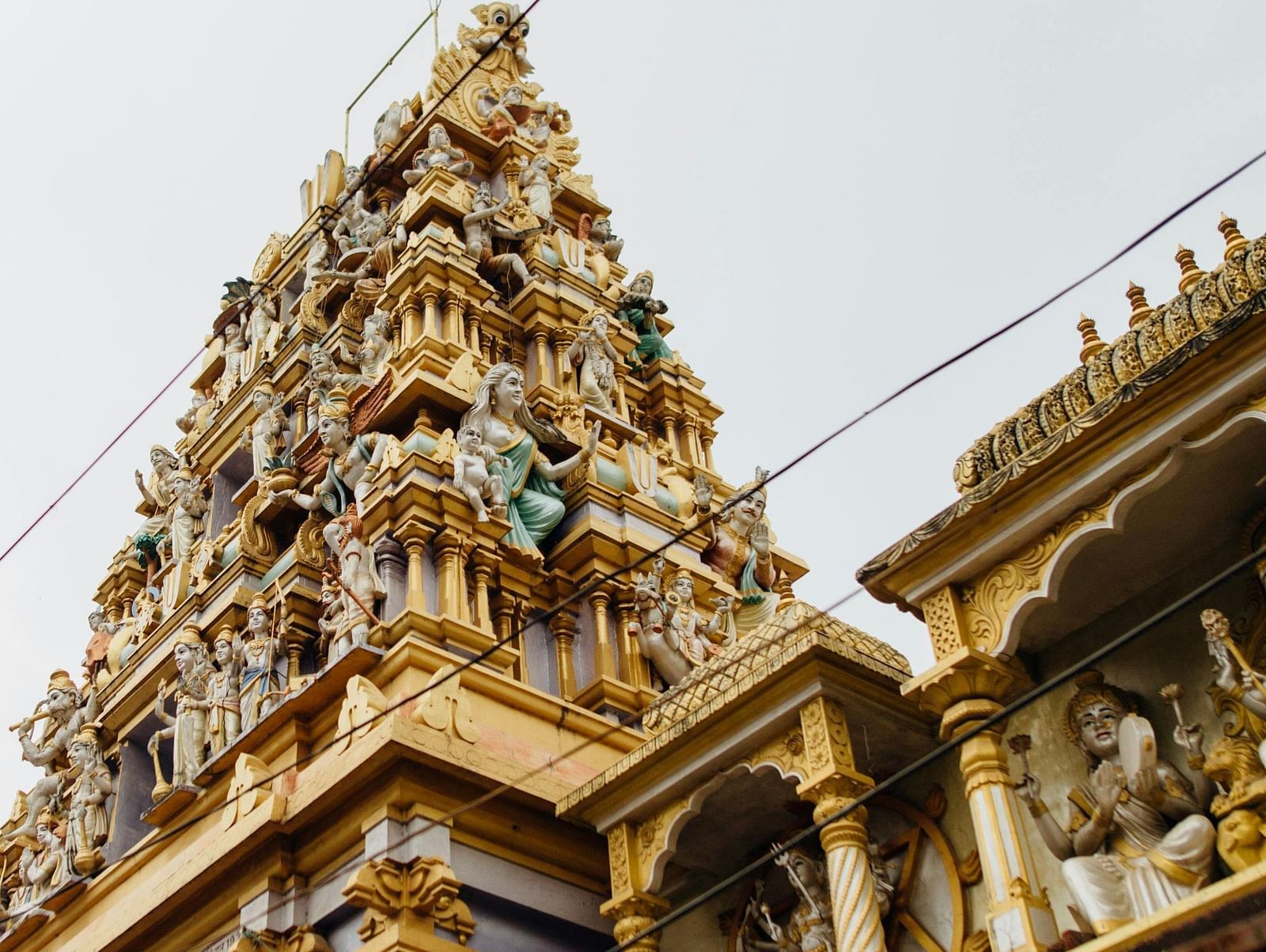 a side angle  exterior image of the temple