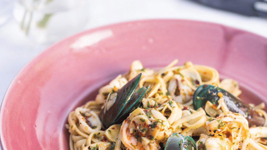 seafood pasta dish at Rosé