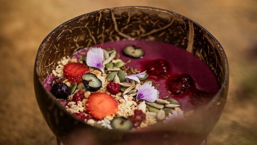 Close up shot of a meal at Royale Amata - By the Beach.