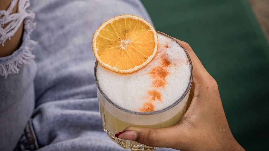 Close up shot of a drink at Royale Amata - By the Beach.
