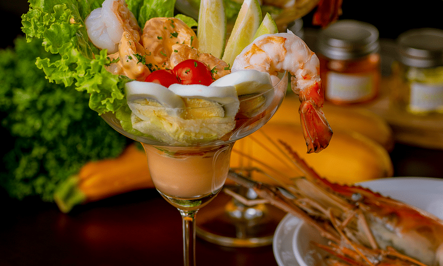 alt-text shrimp cocktail at our restaurant in agartala