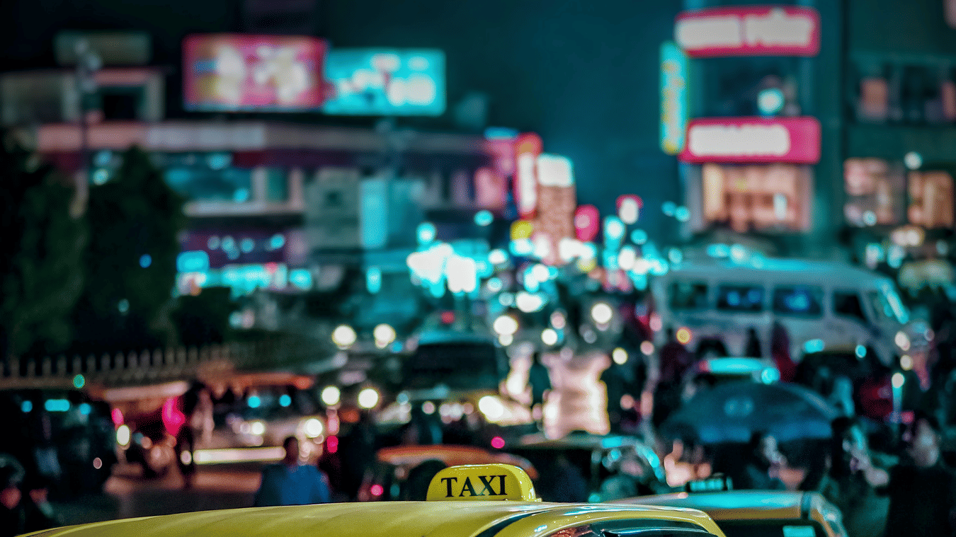 cars stuck in traffic