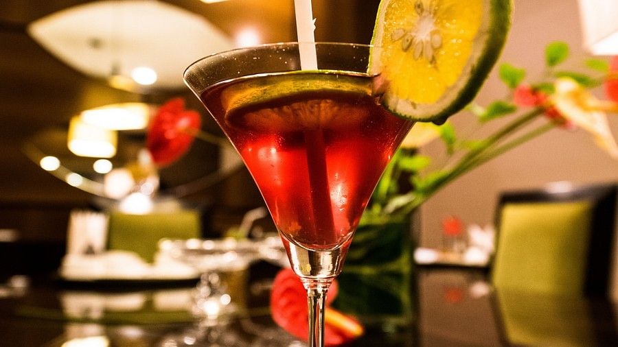 a cocktail at our bar in Chikmagalur