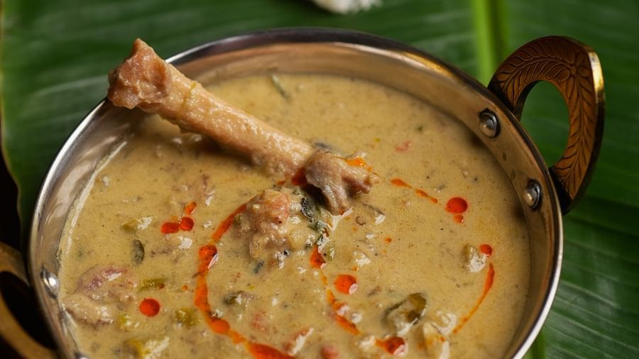 A serving of Paya Kuruma at Hotel Aadithya, Chennai