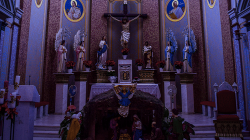 An interior of a Church