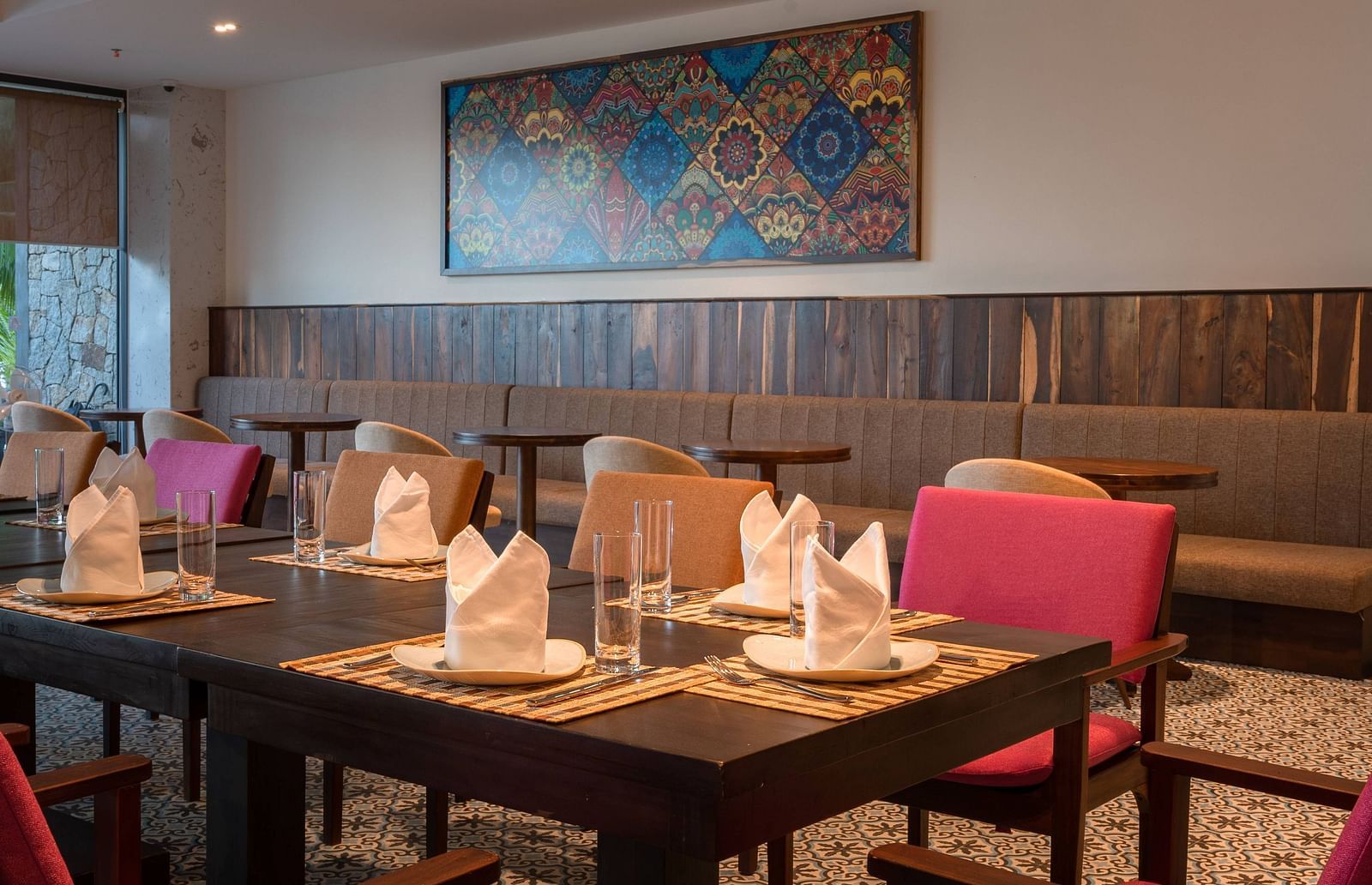 An image of a dining table and chairs - Alibu Resorts Nha Trang