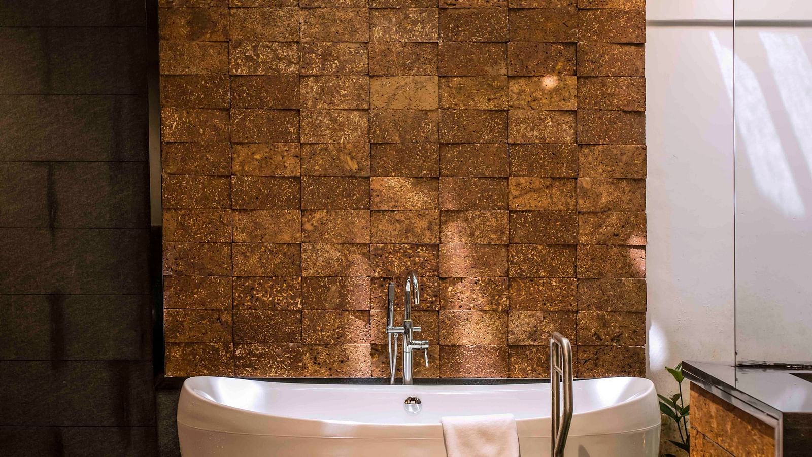 Image of bathtub in the bungalow bath area | Great Trails Wayanad by  GRT hotels.