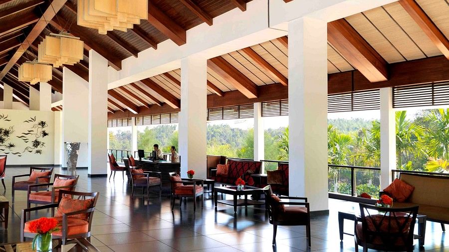 seating area at our restaurant in Chikmagalur