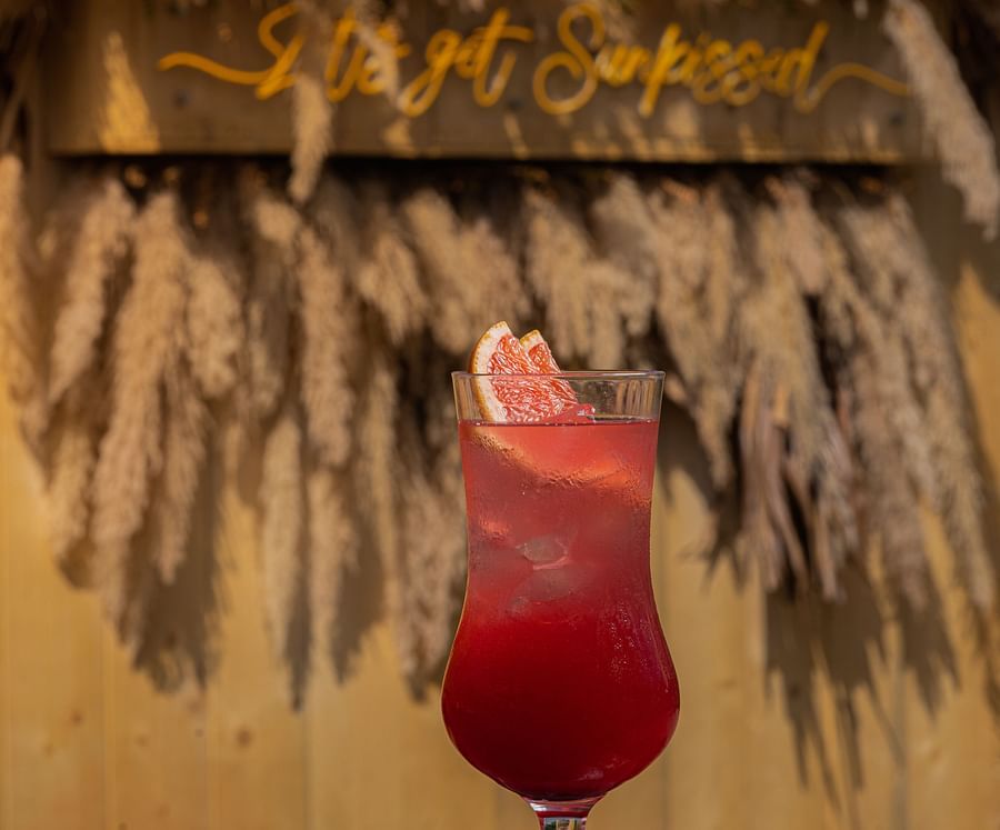 alt-text a cocktail glass with a red coloured drink in it