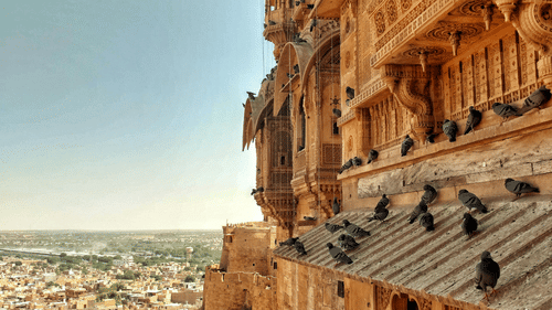 View of the fort from top overlooking the surroundings
