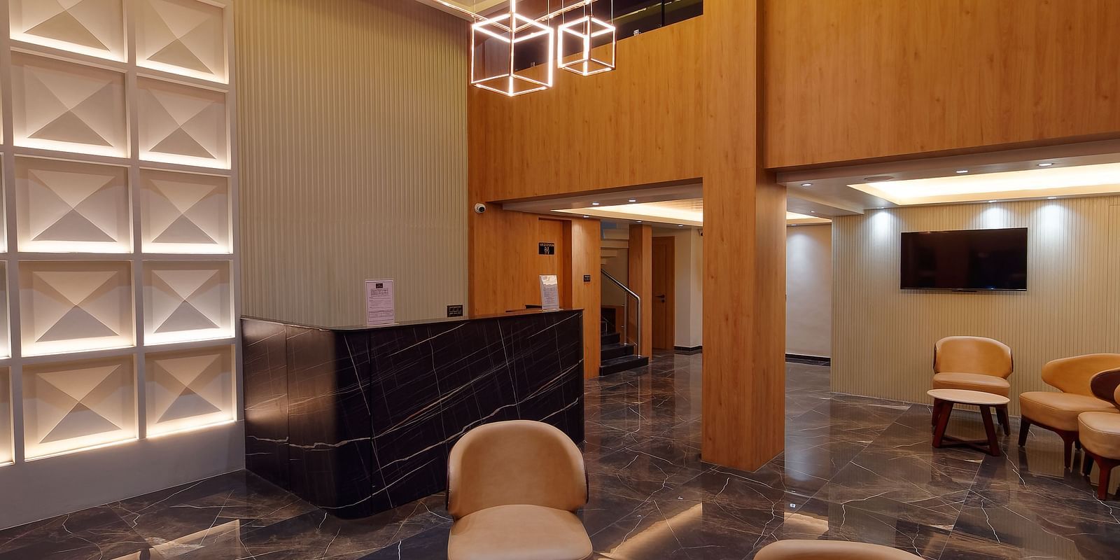 Lobby area of M Square Hotels & Resorts