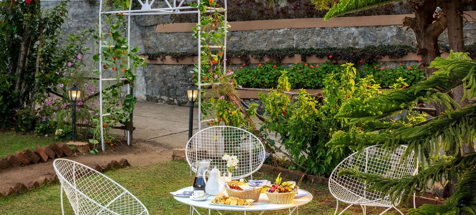 An image of a sitting area at the lawn | Mango Hill, Kodaikanal