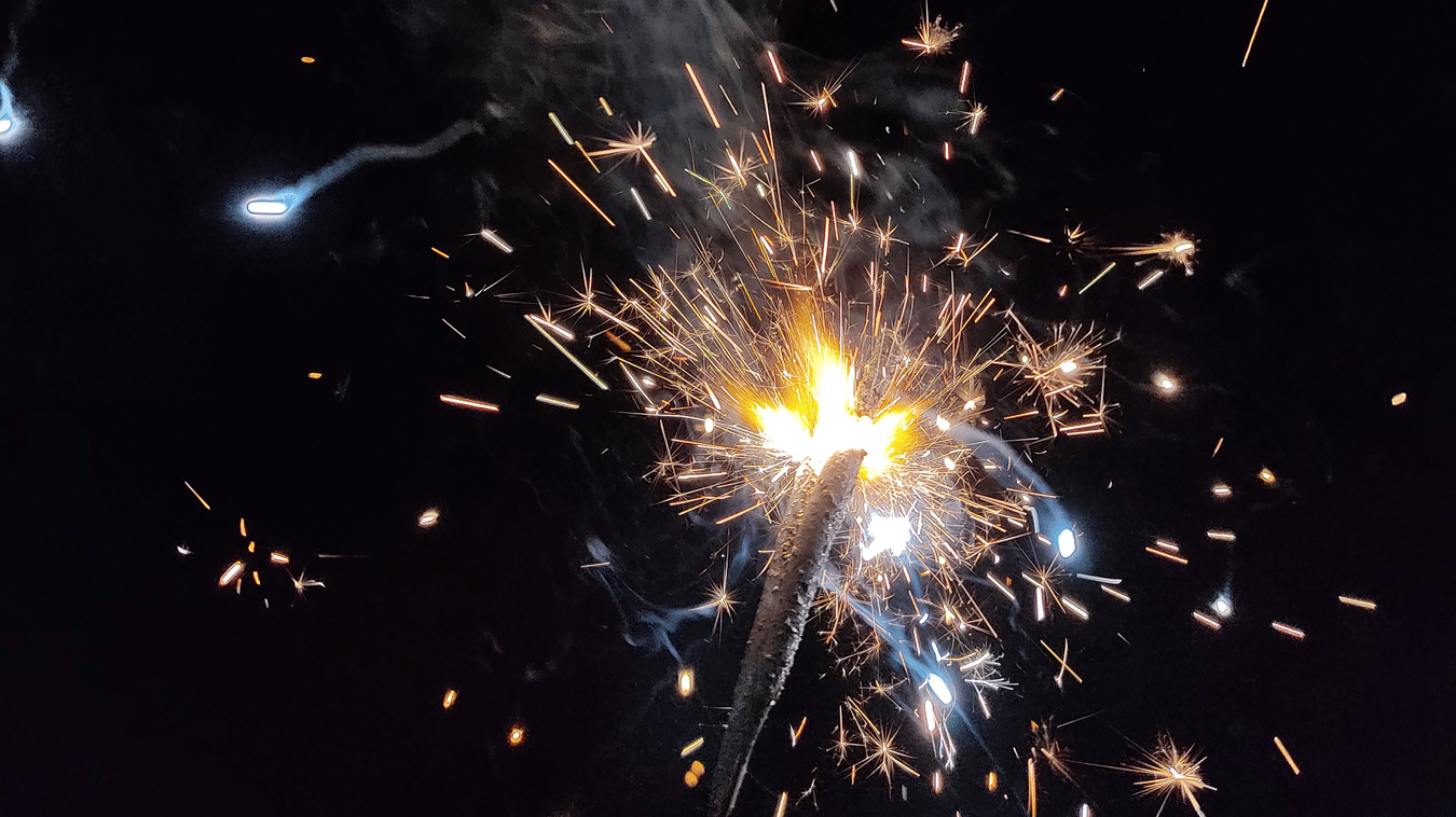 fireworks bring burst