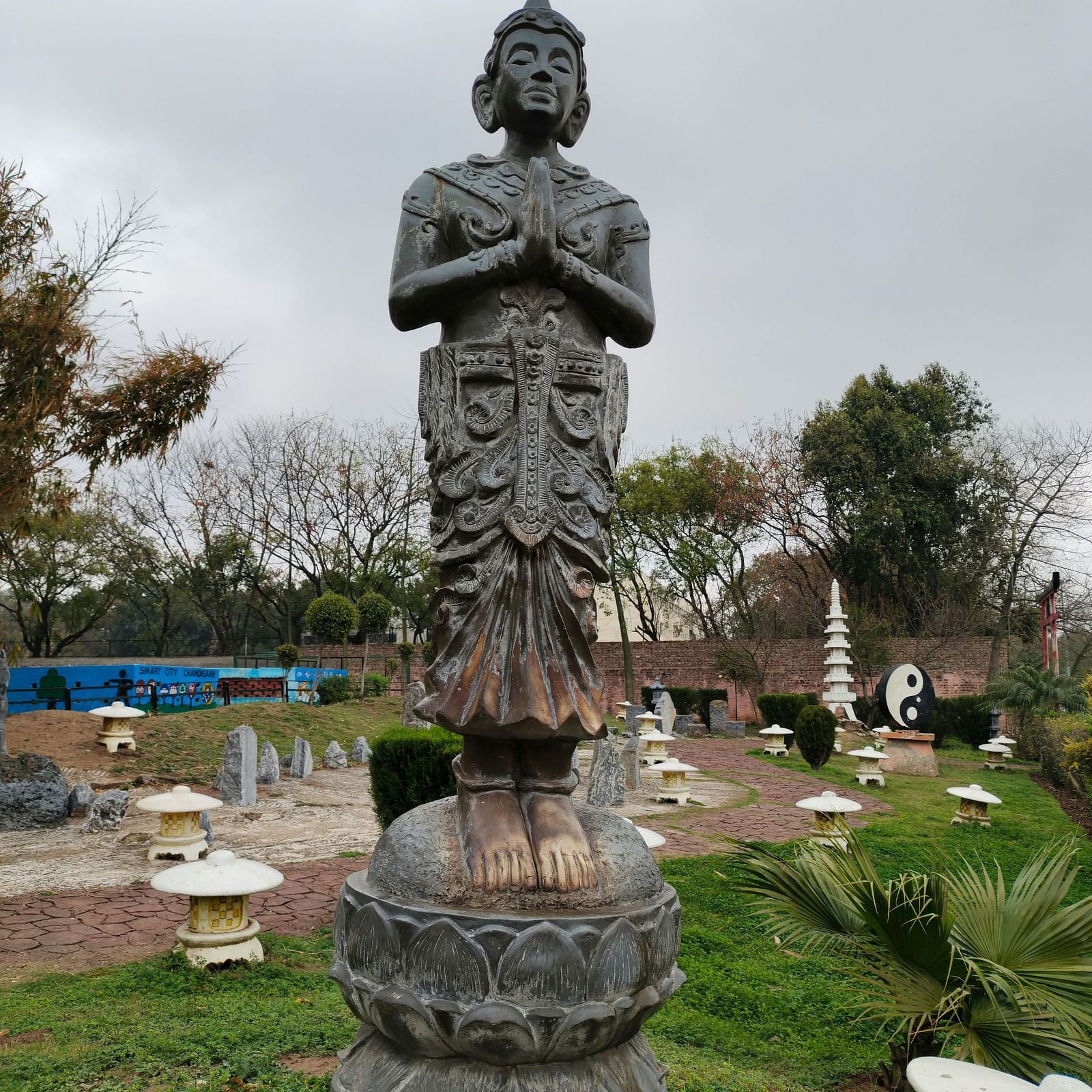 A  sculpture at the Rock Garden of Chandigarh, India.