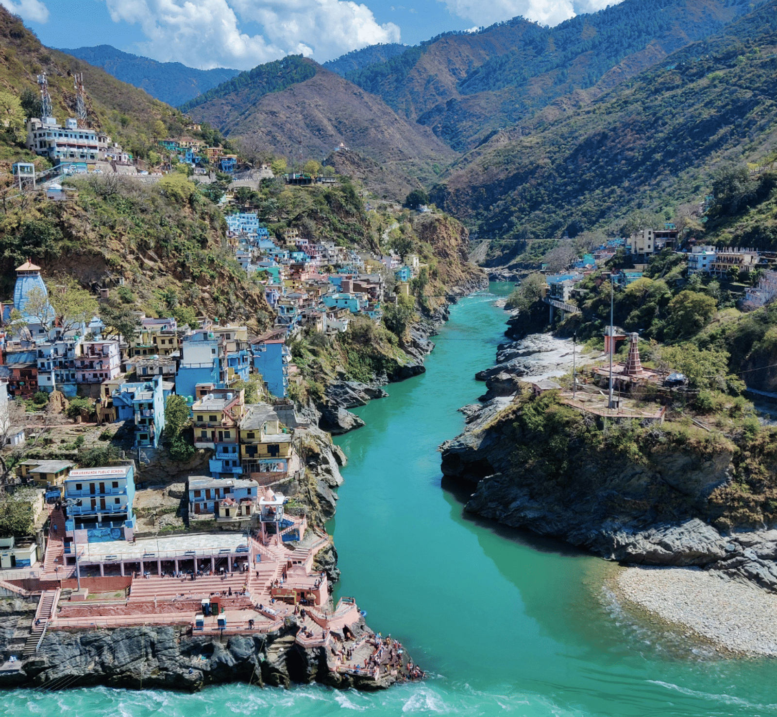 Things to Do in Devprayag: Rafting, Temples, and Sangam Visit.