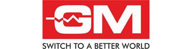GM Switch logo in bold red typography with tagline switch to a better world representing electrical switches and accessories manufacturer in partner logos