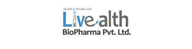 Livealth Biopharma Pvt Ltd logo with blue text and healthcare styling representing pharmaceutical and biotechnology company displayed in clients grid