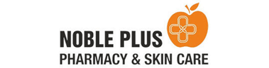 Noble Plus Pharmacy and Skin Care logo with orange icon and black typography representing healthcare and pharmacy retail brand displayed in clients showcase