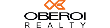 Oberoi Realty logo featuring orange geometric symbol and spaced typography representing luxury real estate developer displayed in corporate clients grid