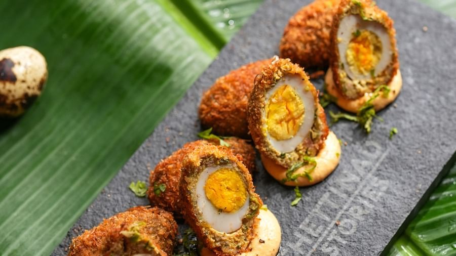 Delicious Mini Scotch Eggs at Hotel Aadithya, Chennai