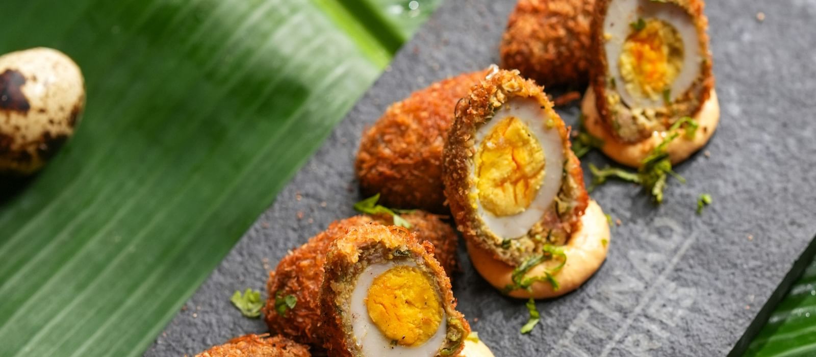 Delicious Mini Scotch Eggs at Hotel Aadithya, Chennai