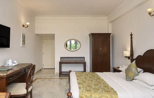 Deluxe Lake Facing Rooms interior at Ram Pratap Palace