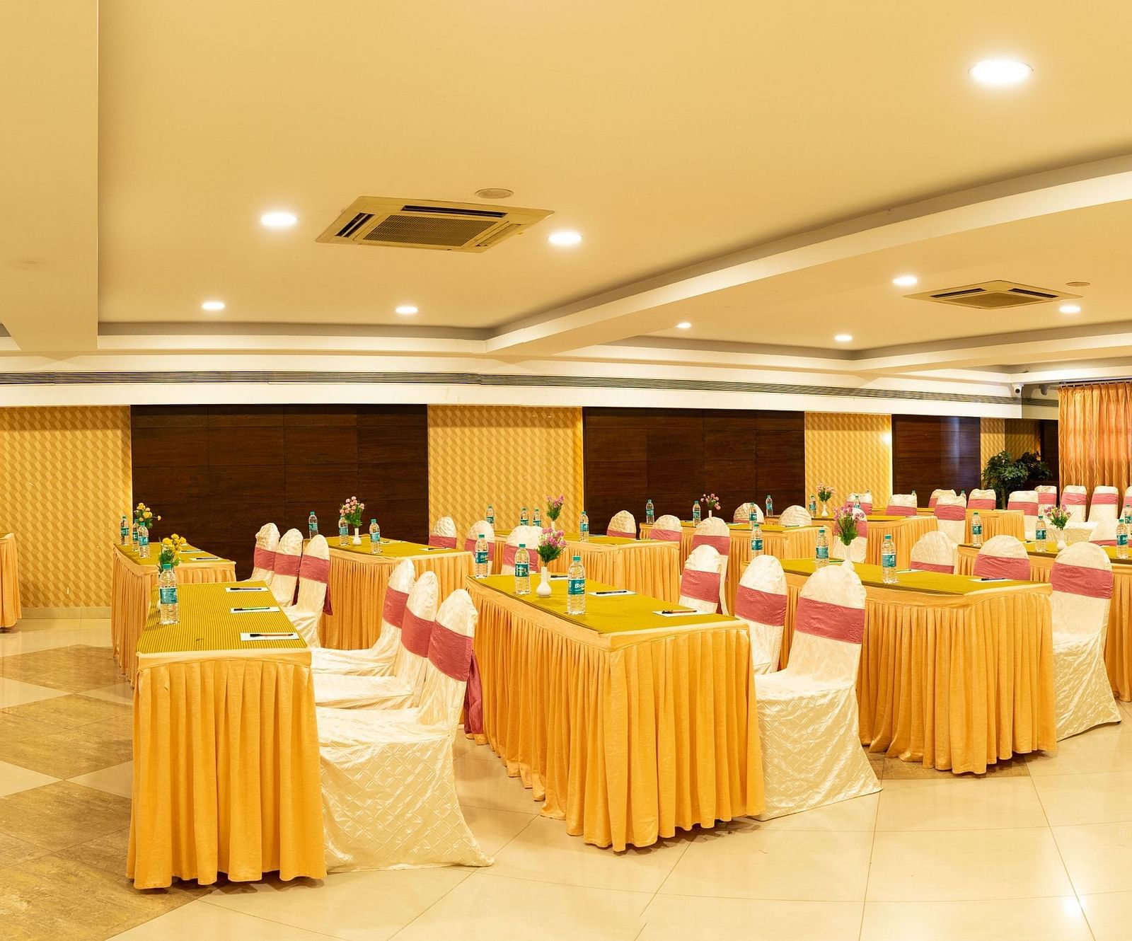 seating arrangements inside Pavillion Hall - Hotel Pai Vista, Mysore - Banquet Halls in Mysore