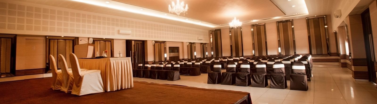 Wide view of Banquet Hall at Grand Palace, Yercaud