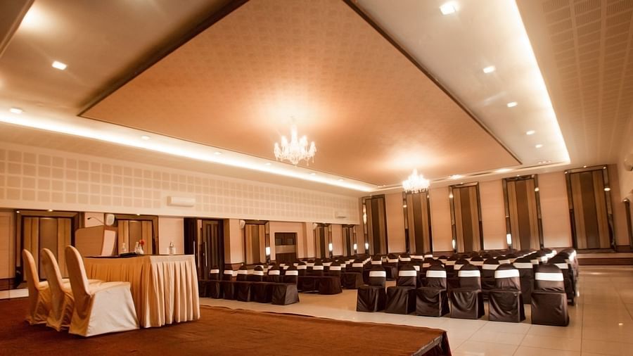 Wide view of Banquet Hall at Grand Palace, Yercaud