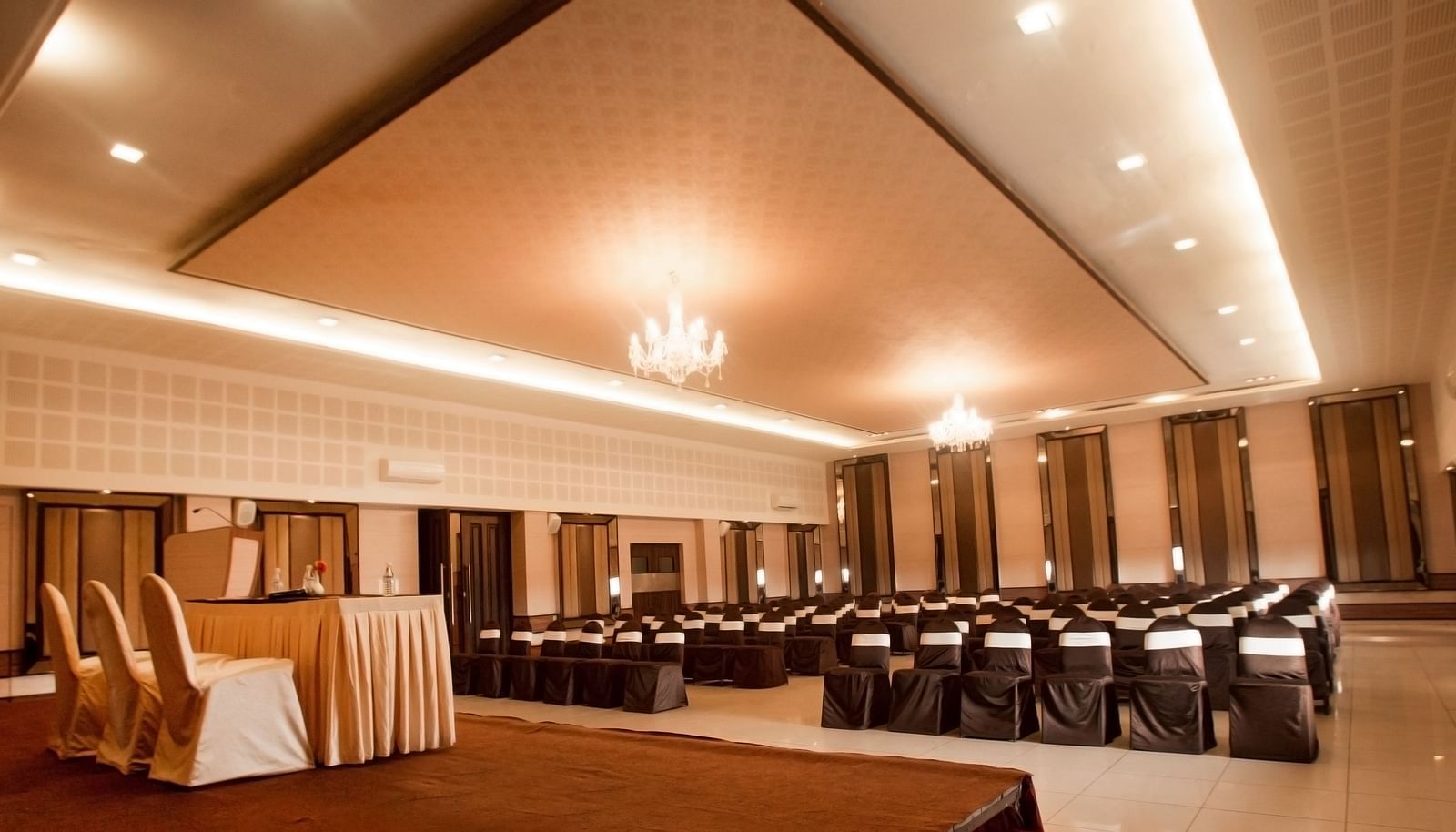 Wide view of Banquet Hall at Grand Palace, Yercaud