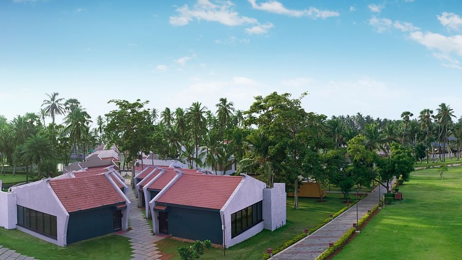 an aerial shot of the lawn at MGM Beach Resorts Muttukadu 3