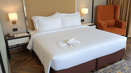 double bed in Boutique Rooms 8 - Polo Hotel Agartala